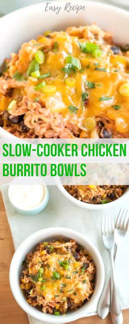 Slow Cooker Chicken Burrito Bowls Recipe Meal Boxes