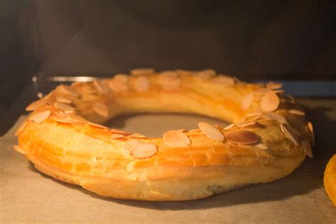120 ml milk · 120 ml filtered water · 100 g unsalted butter · 150 g plain flour · ½ tsp sea salt · 1 tsp caster sugar · 4 eggs · 20 g hazelnuts, . Recipe: Paris-Brest with mousseline cream - Road to Pastry