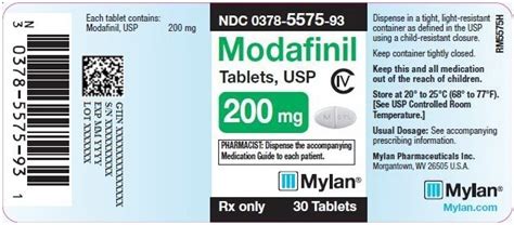 Modafinil Fda Prescribing Information Side Effects And Uses