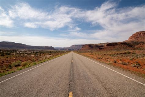 Long Empty Desert Road Stock Photos Pictures And Royalty Free Images