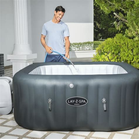 Lay Z Spa Hawaii Pro Hydrojet 60031 Inflatable Hot Tub Spa By Bestway