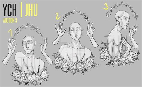 [closed] 3 Ych Peonies Adopt Auction Jhu By Jhuffizi Drawing Reference Poses Art Reference