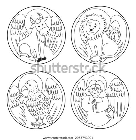 Illustration Depicting Symbol Four Evangelists Who Stock Vector Royalty Free 2083743001