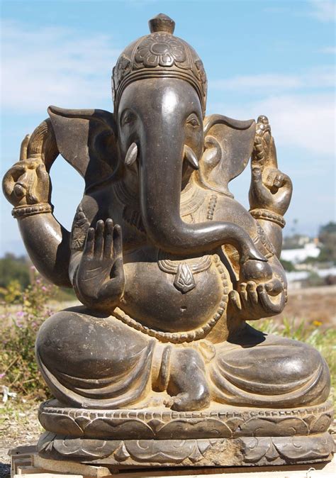 Sold Stone Garden Ganesha Statue 34 77ls10 Hindu Gods And Buddha Statues