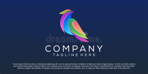 Bird Gradient Logo With Colorful Style Stock Vector Illustration Of