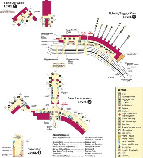 Схема аэропорта Олбани —