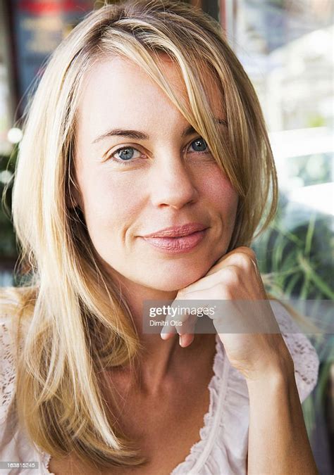 Natural Beauty Portrait Of Blonde Woman Smiling Photo Getty Images