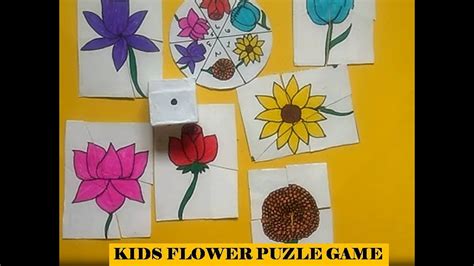 Kids Flower Puzzle Game Flowers Puzzle Game Home Activity Puzzle