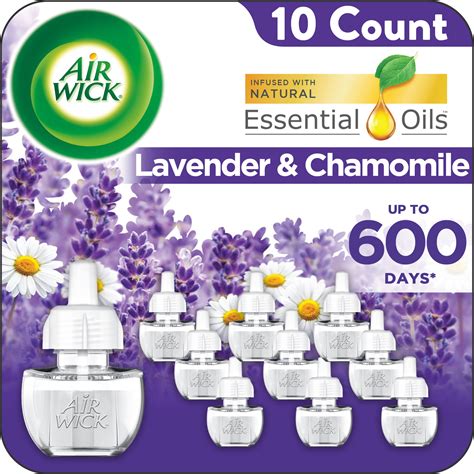 Air Wick Plug In Scented Oil Refill 10ct Lavender And Chamomile Air