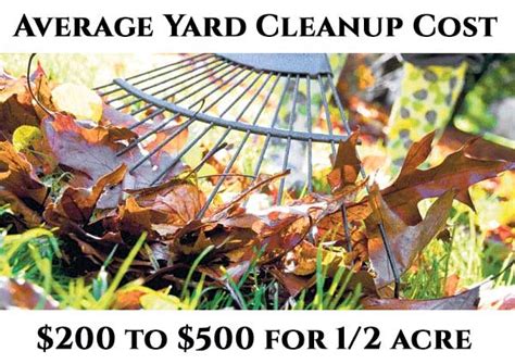 The quote, this time for a lawn in an unnamed southern state, was as follows: Yard Cleanup Services Cost (2021): Spring/Fall Leaf Removal Cost Calculator - How Much Does a ...
