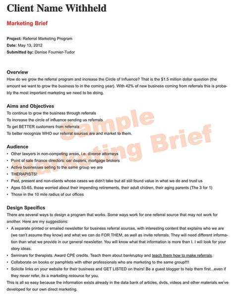 How To Write Marketing Brief 12 Perfect Examples