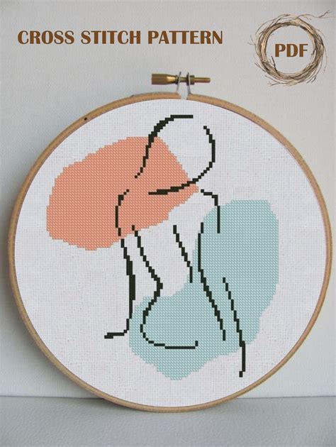 Female Nudity PDF Cross Stitch Pattern Modern Cross Stitch Etsy UK