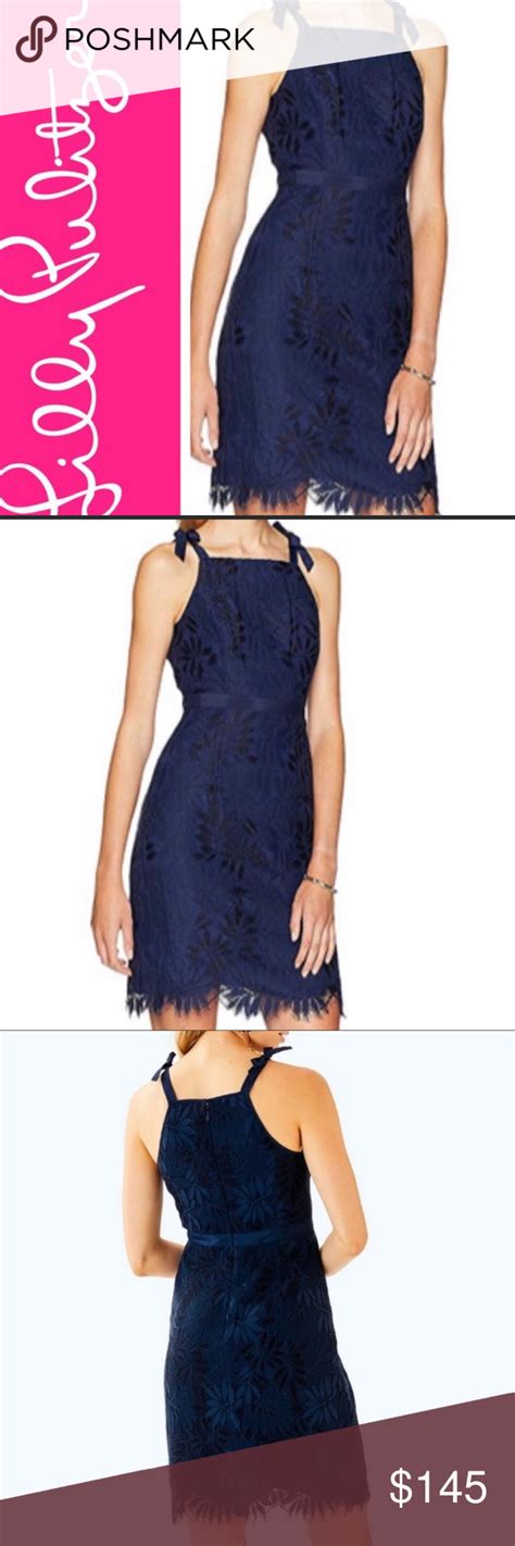 Nwt Lilly Pulitzer Kayleigh Navy Lace Dress Navy Lace Dress Lace