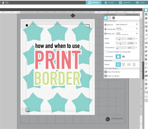 Silhouette Studio Printer Border How And Why To Use It Silhouette School