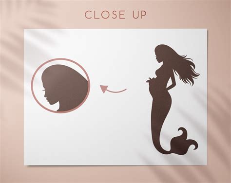 Pregnant Mermaid Silhouette Svg Clipart Woman Mermaid Tail Etsy