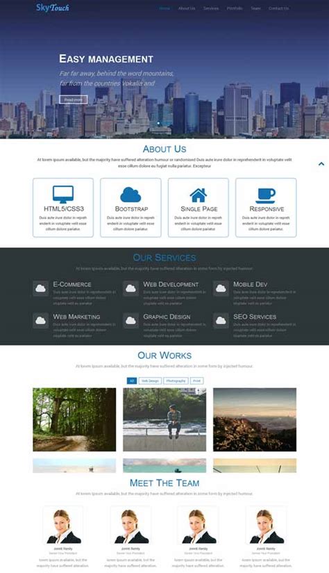 Best One Page Website Templates