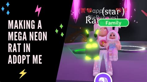 Made A Mega Neon Rat In Adopt Me On Roblox Youtube