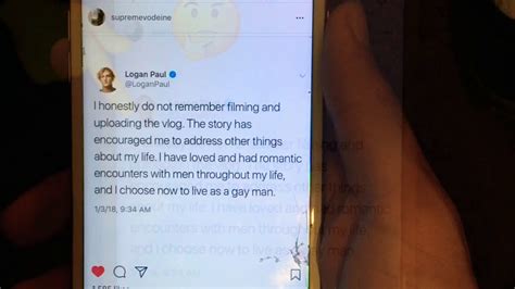 Logan Paul Tweets He Turning Gay Youtube