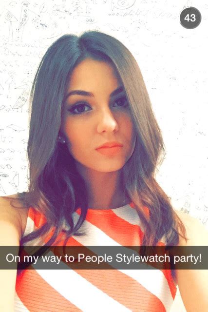 A Snap From Victoria Justices Snapchat Victoriajustice