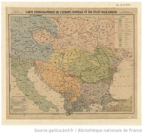 Carte Ethnographique De Leurope Centrale Et Des Etats Balkaniques 1