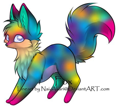 12 Point Rainbow Fox Adopt By Outofthisworldadopts On Deviantart