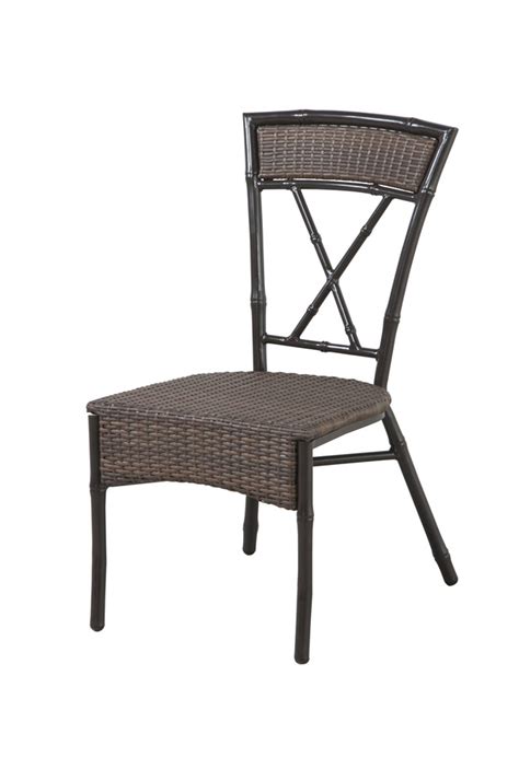 Outdoor chairs set of 2 cast aluminum patio furniture dining wicker balcony. Panama Jack Rum Cay Armless Wicker Dining Chair - Wicker ...