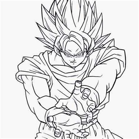 Nombre de la imágen : Imagen de Goku para colorear - Dibujos De