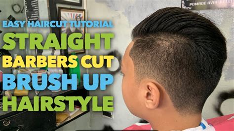 This is my tutorial for how i style my new short hair! HOW TO DO A MEN'S HAIRCUT:Straight Barbers Cut on Brush up ...