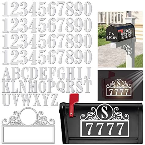 Mailbox Numbers Reflective Stickers Dadop 66 Pieces With Custom