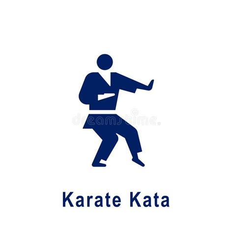 Karate Kata Piktogram Nowa Sport Ikona Ilustracja Wektor Ilustracja