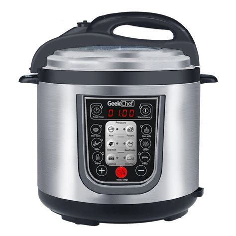 Pressure Cooker Canner Qt Digital Timer Steamer Slow Cook Soup Rice