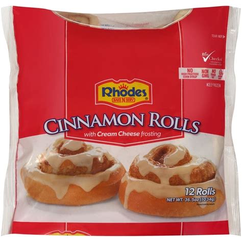 Rhodes With Cream Cheese Frosting Cinnamon Rolls 365 Oz From Walmart