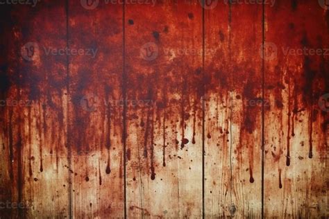 Horror Wood Blood Stain Background Grunge Rough Wooden Plank Wallpaper