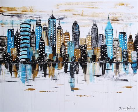 City Abstract Painting By Jolina Anthony