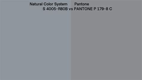 Natural Color System S 4005 R80b Vs Pantone P 179 8 C Side By Side