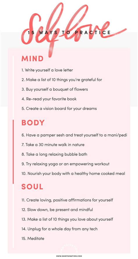 Practice Self Love With This Self Care Cheat Sheet Ways To Practice