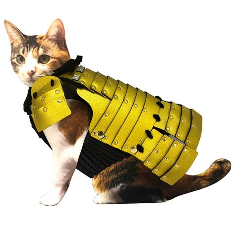 Bold Gold Pet Samurai Armor For Cats Pet Armor 102 Etsy