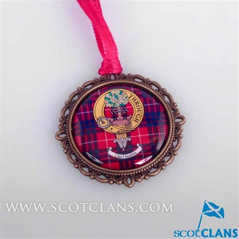 Hamilton Clan Crest Small Ornament Scottish Clan Tartans Scottish