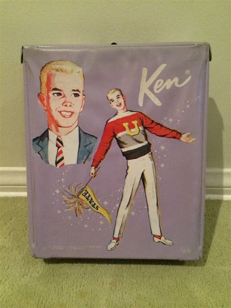 Vintage 1960s Ken Doll Case Lavender Doll Case Ken Doll Dolls
