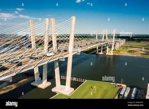 Aerial View Of The New Goethals Bridge Stock Photo Alamy