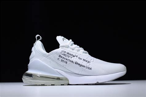 Mens And Wmns Off White X Nike Air Max 270 Triple White Running Shoes