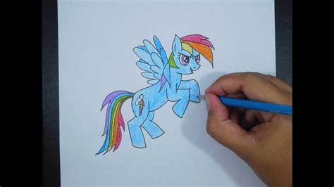 Cara menggambar my little pony. Cara Menggambar My Little Pony ( Rainbow Dash ) / How To ...