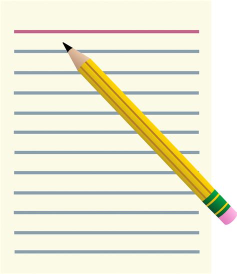 Notebook Paper Pencil Clipart Clip Art Library Ar