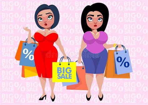 Plus Size Woman Fashion Template Stock Illustrations 222 Plus Size