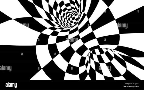 Optical Illusion Vector Abstract Vector Tunnel Black And White