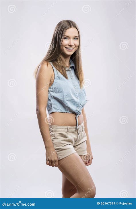 Beautiful Young Hipster Girl Stock Image Image Of Background Shirt
