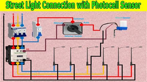 Street Light Wiring Connection By Photocell Sensor Photocell