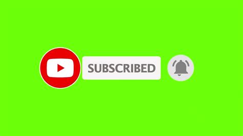 Subscribe Button Green Screen Youtube Subscribe Button Youtube