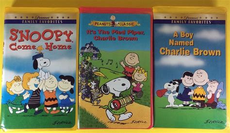 Peanuts Snoopy Come Home A Boy Named Charlie Brown Pied Piper Vhs