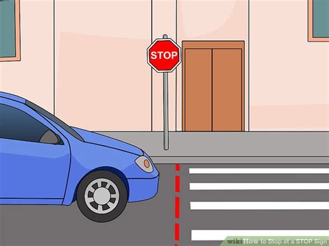 How To Stop At A Stop Sign 15 Steps With Pictures Wikihow